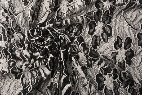 Kant Bloemen Suze Zwart Silver