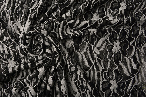 Kant Bloemen Suze Zwart Silver