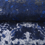 Netz Bestickt Pailletten Maria Königsblau Netz Bestickt Pailletten Maria Königsblau