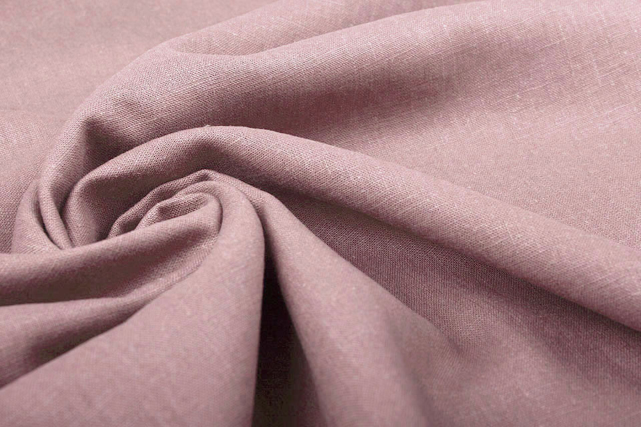 Oeko-Tex®  Gewassen Linnen Licht Oud Roze
