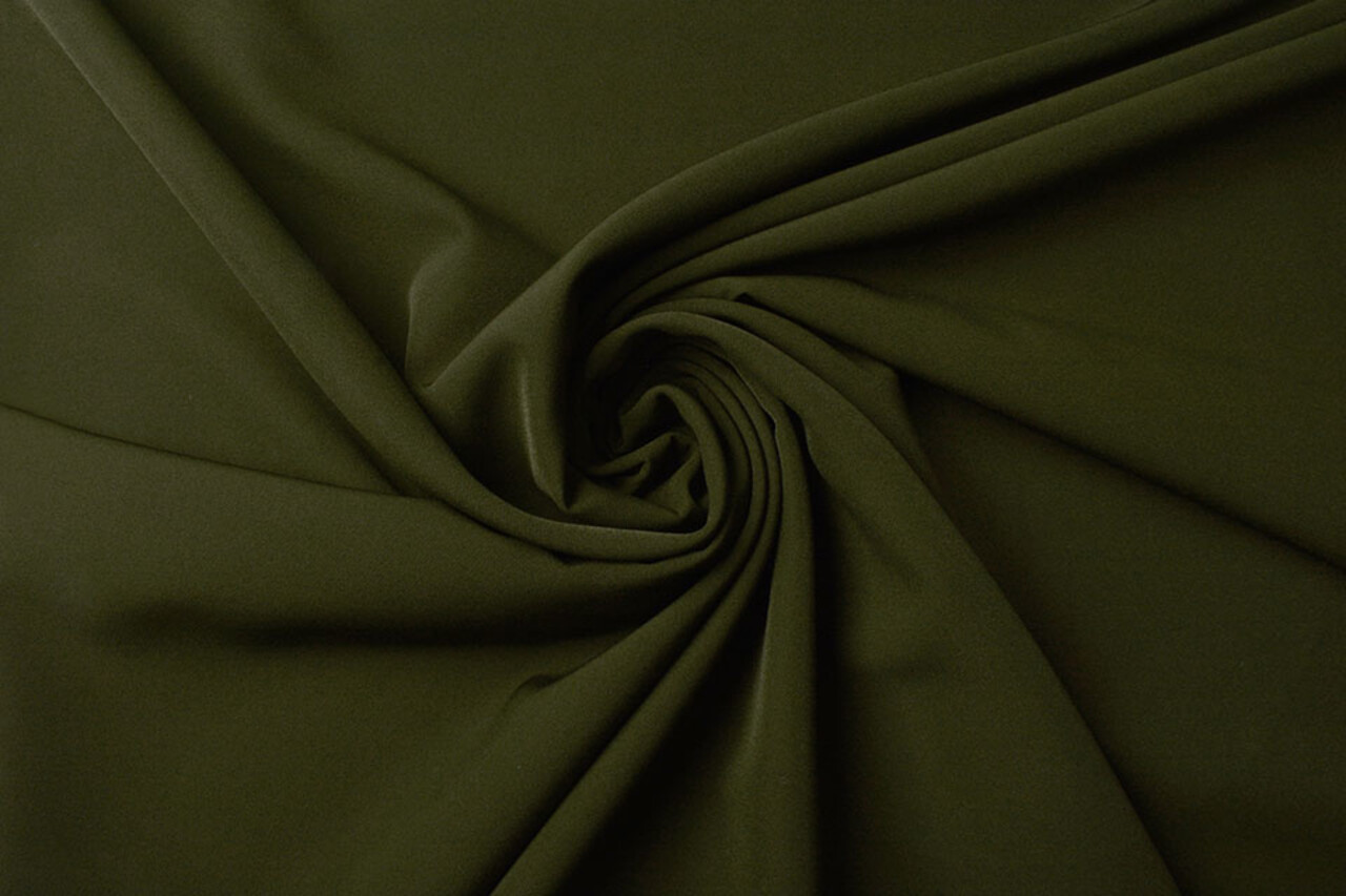 Crêpe Stretch Vert Militaire