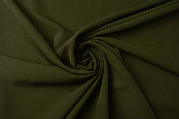 Crêpe Stretch Vert Militaire