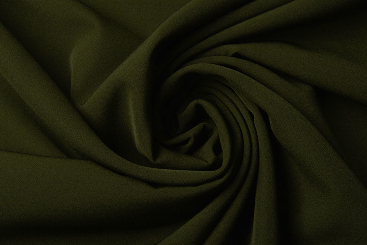 Crêpe Stretch Vert Militaire