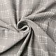 Oeko-Tex®  Double Gauze Fabric Check Middle Grey