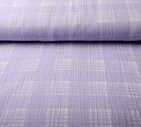 Oeko-Tex® Tessuto di Mussola Quadri Lilla Oeko-Tex® Tessuto di Mussola Quadri Lilla