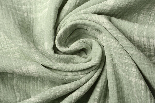 Oeko-Tex®  Hydrofiel Stof Ruit Licht Oud Groen