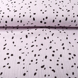 Oeko-Tex®  Baumwoll Musselin Stoff Dalmatinisches Fliederrosa Oeko-Tex®  Baumwoll Musselin Stoff Dalmatinisches Fliederrosa