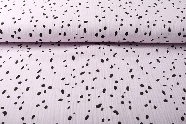 Oeko-Tex®  Double Gauze Fabric Dalmatian Lilac Pink