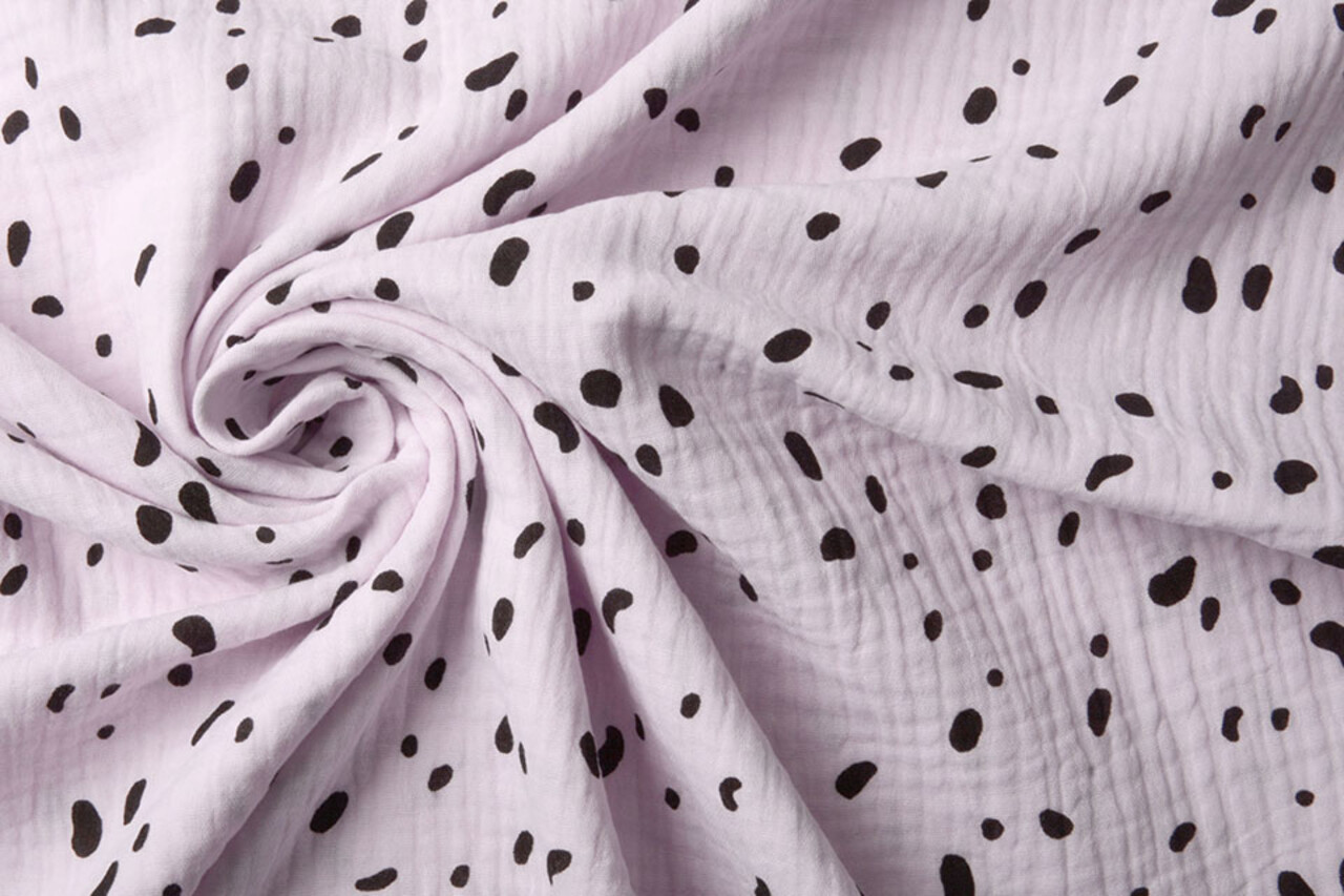 Oeko-Tex® Tessuto di Mussola Dalmatiër Lilla Rosa Oeko-Tex® Tessuto di Mussola Dalmatiër Lilla Rosa