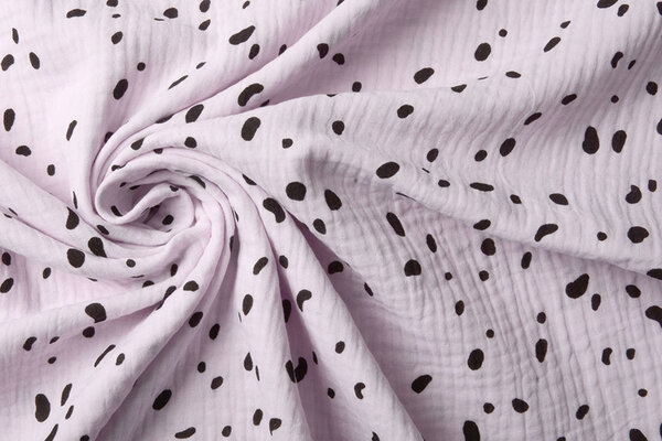 Oeko-Tex®  Double Gauze Fabric Dalmatian Lilac Pink