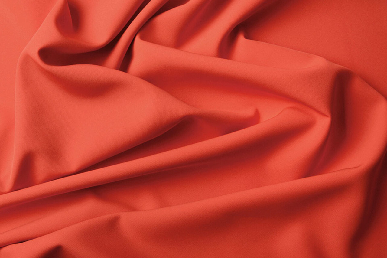 Crêpe Stretch Rosso Arancione Crêpe Stretch Rosso Arancione