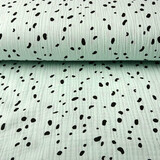 Oeko-Tex®  Baumwoll Musselin Stoff Dalmatinisches Hell Mintgrün Oeko-Tex®  Baumwoll Musselin Stoff Dalmatinisches Hell Mintgrün