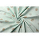 Oeko-Tex® Tessuto di Mussola Hondjes Menta Chiara Verde Oeko-Tex® Tessuto di Mussola Hondjes Menta Chiara Verde