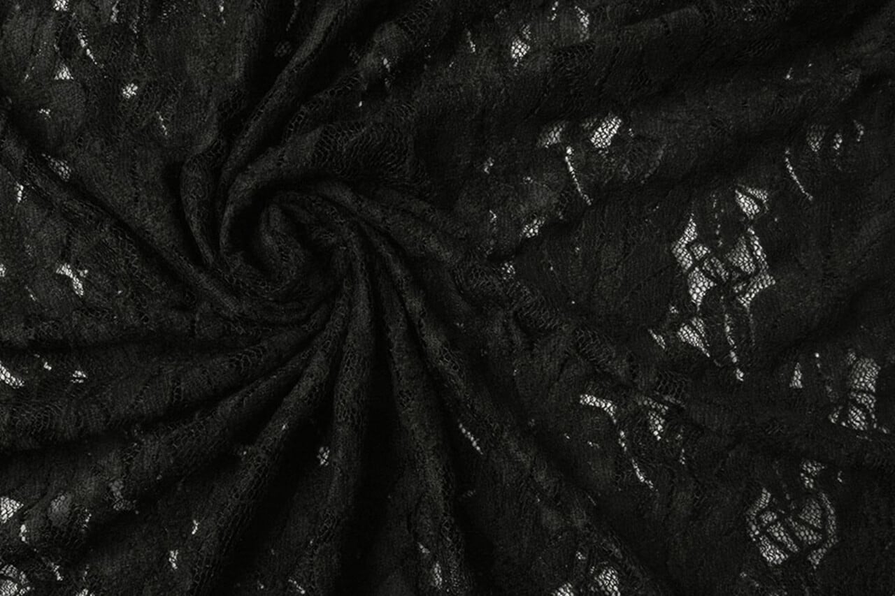 Encaje Flores Fenna Negro Encaje Flores Fenna Negro