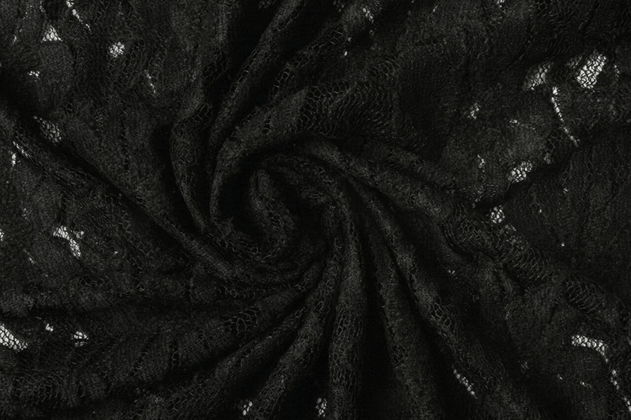 Spitze Blumen Fenna Schwarz