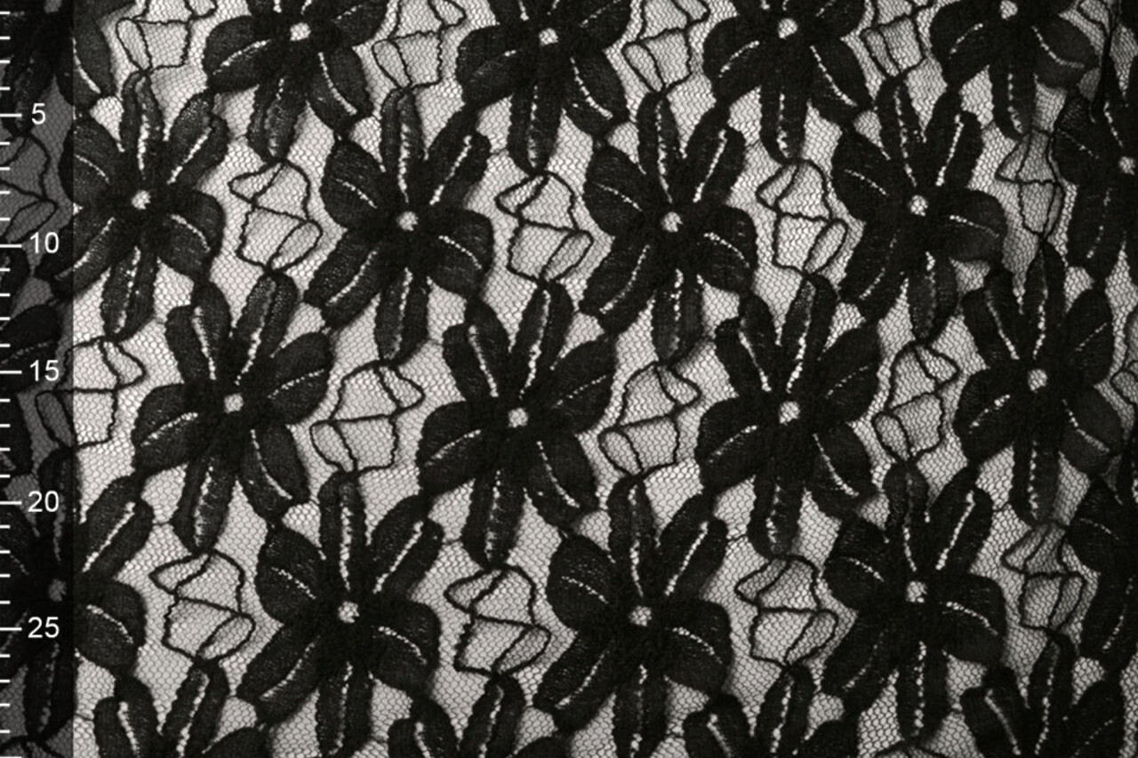 Spitze Blumen Fenna Schwarz