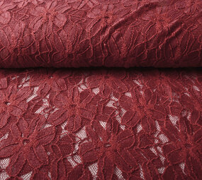 Spitze Blumen Fenna Weinrot Spitze Blumen Fenna Weinrot