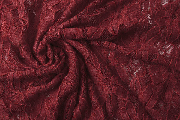 Lace Flowers Fenna Wine Red