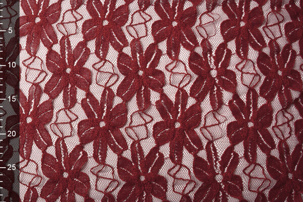 Encaje Flores Fenna Rojo Vino