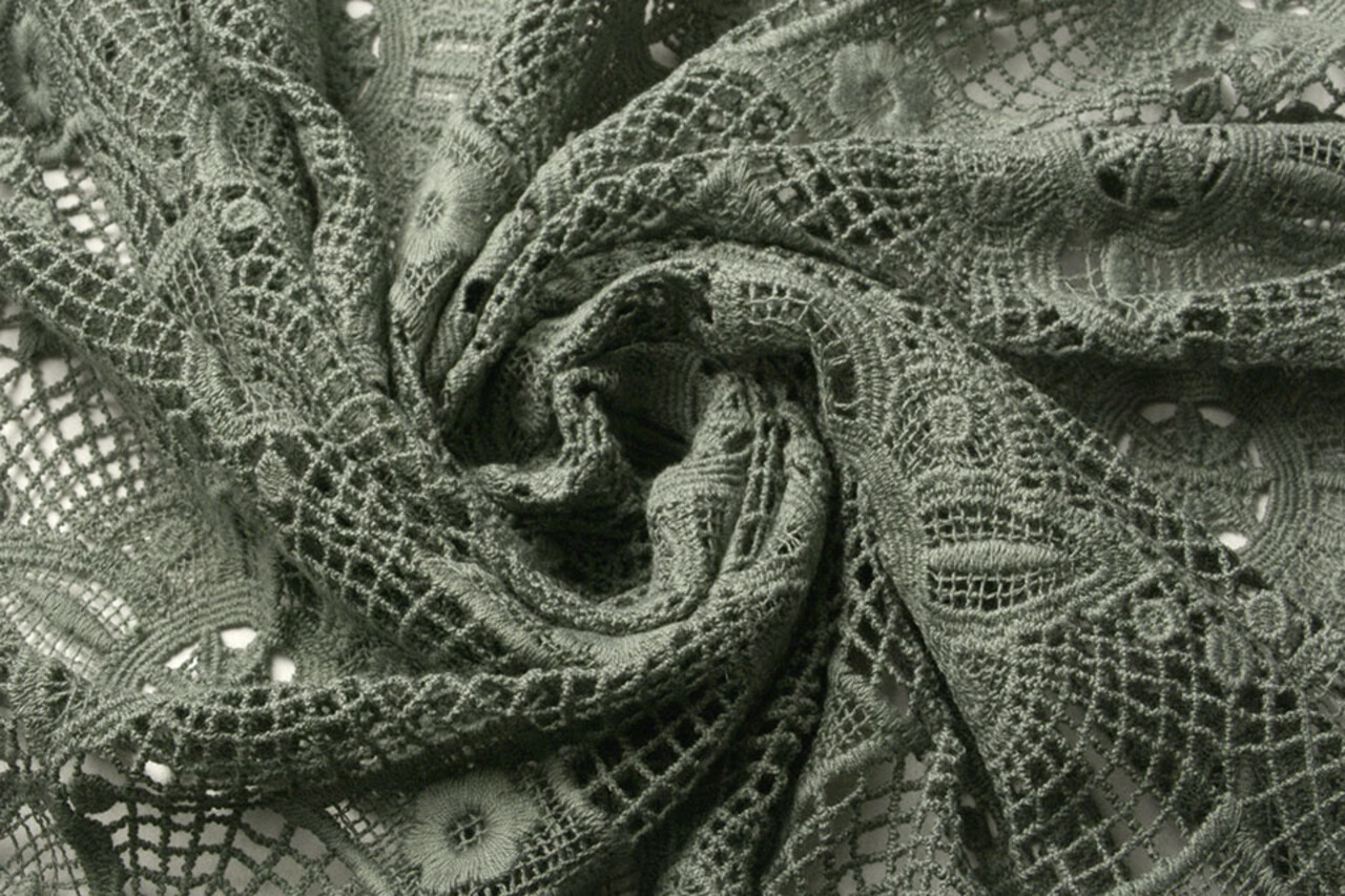 Katoen Kant Veerle Kaki Groen Katoen Kant Veerle Kaki Groen