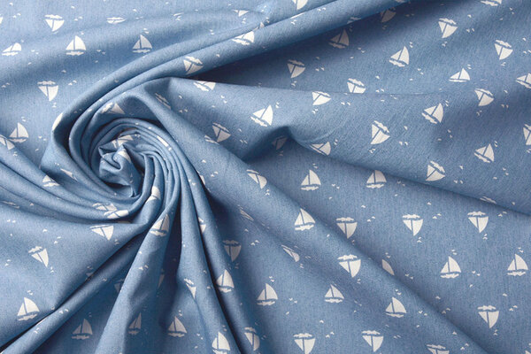 Bedruckte Jeans Marlijn Hellblau