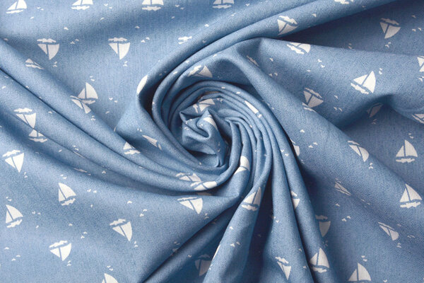 Bedruckte Jeans Marlijn Hellblau