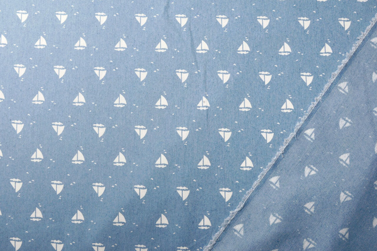 Bedruckte Jeans Marlijn Hellblau