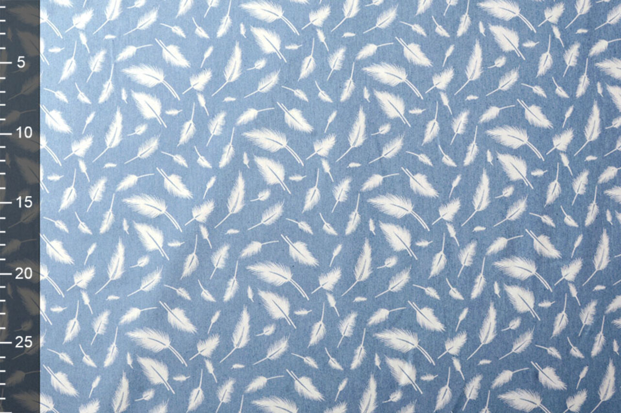 Printed Jeans Feather Light Blue