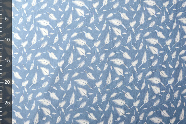 Printed Jeans Feather Light Blue