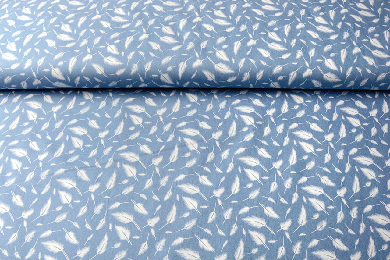 Printed Jeans Feather Light Blue