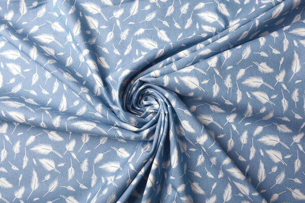 Printed Jeans Feather Light Blue