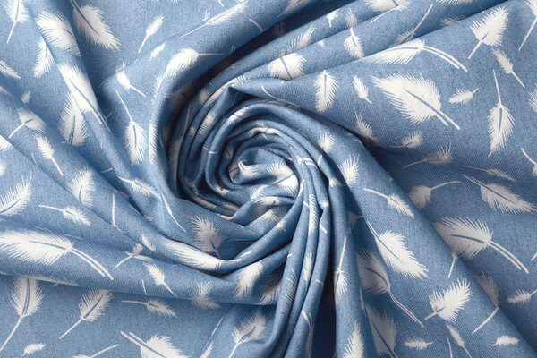 Printed Jeans Feather Light Blue