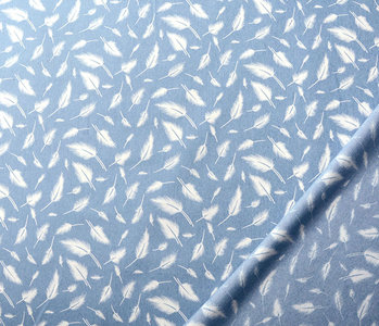 Printed Jeans Feather Light Blue