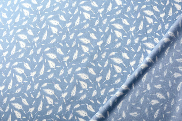 Printed Jeans Feather Light Blue