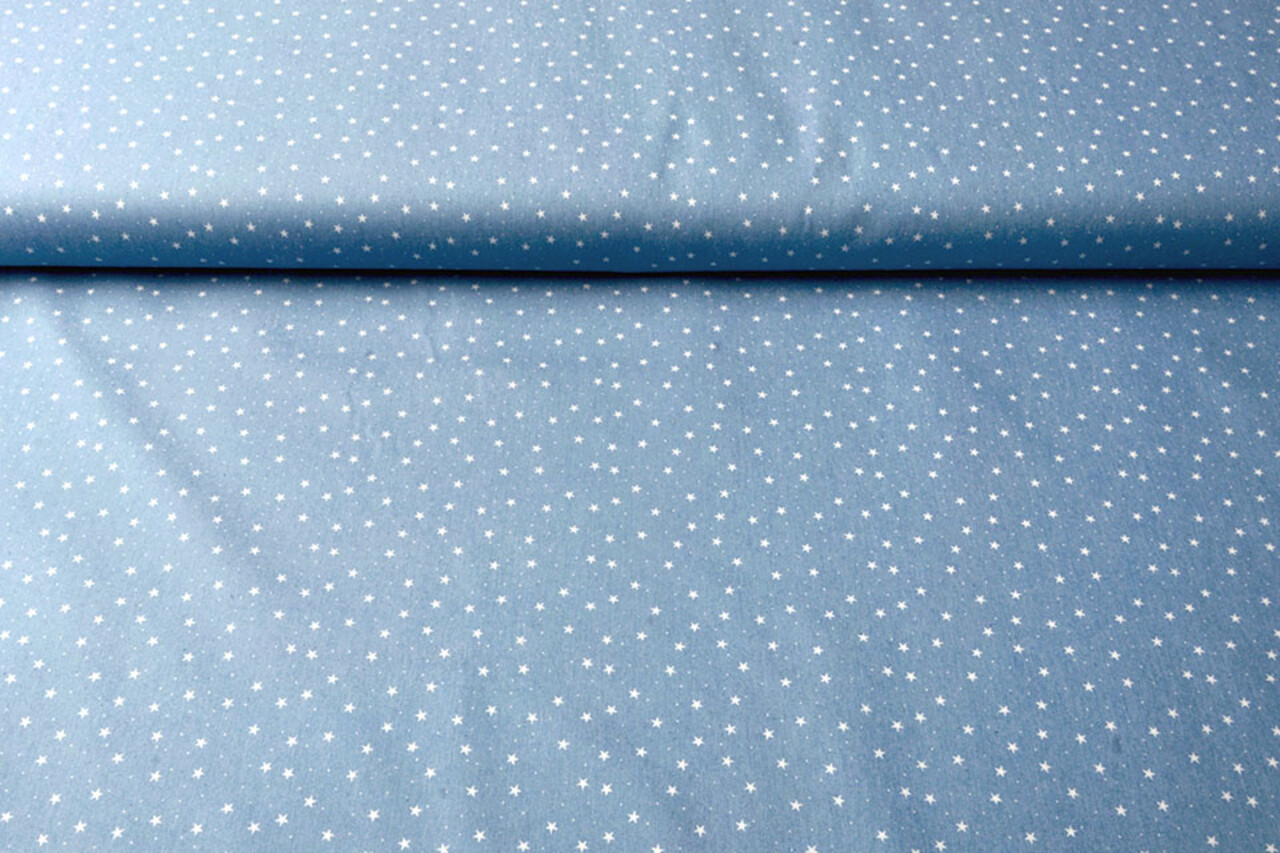 Bedruckte Jeans Sterne Hellblau Bedruckte Jeans Sterne Hellblau