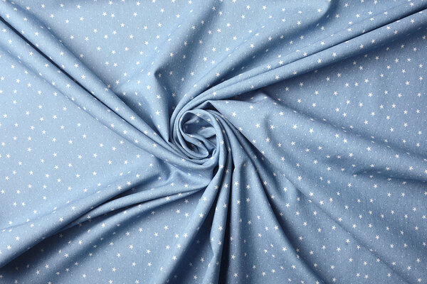 Bedruckte Jeans Sterne Hellblau Bedruckte Jeans Sterne Hellblau