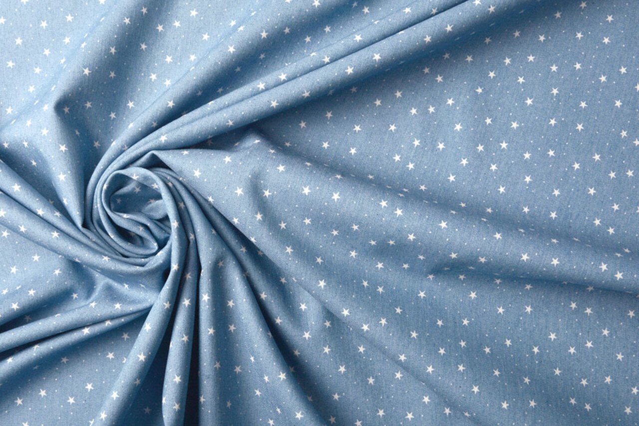 Bedrukte Jeans Sterren Licht Blauw Bedrukte Jeans Sterren Licht Blauw