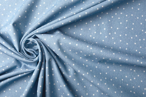 Bedruckte Jeans Sterne Hellblau Bedruckte Jeans Sterne Hellblau