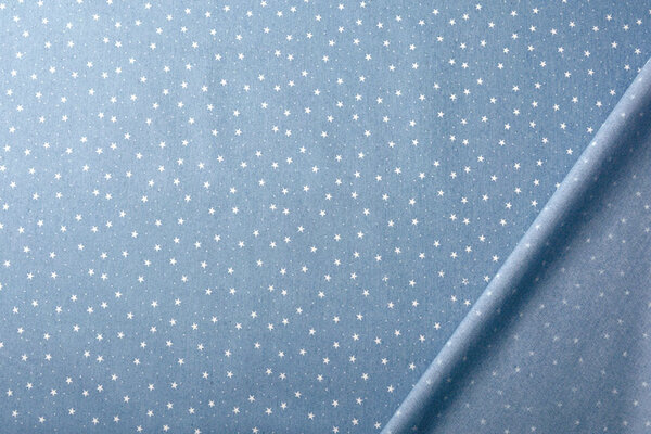 Bedruckte Jeans Sterne Hellblau Bedruckte Jeans Sterne Hellblau