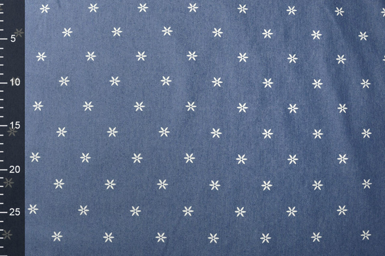 Printed Jeans Puck Medium Blue