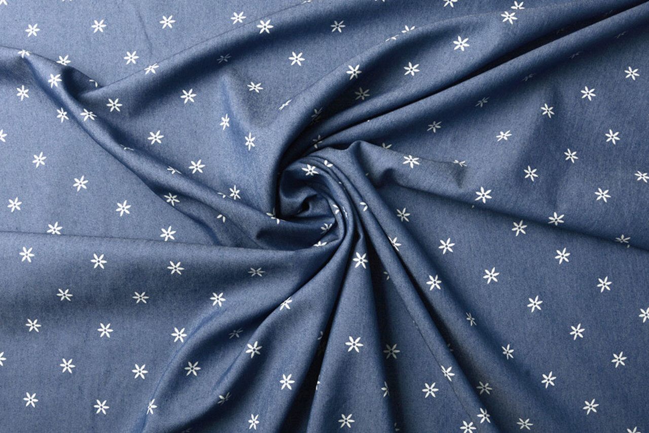 Printed Jeans Puck Medium Blue