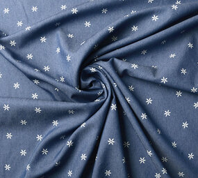 Bedrukte Jeans Puck Medium Blauw