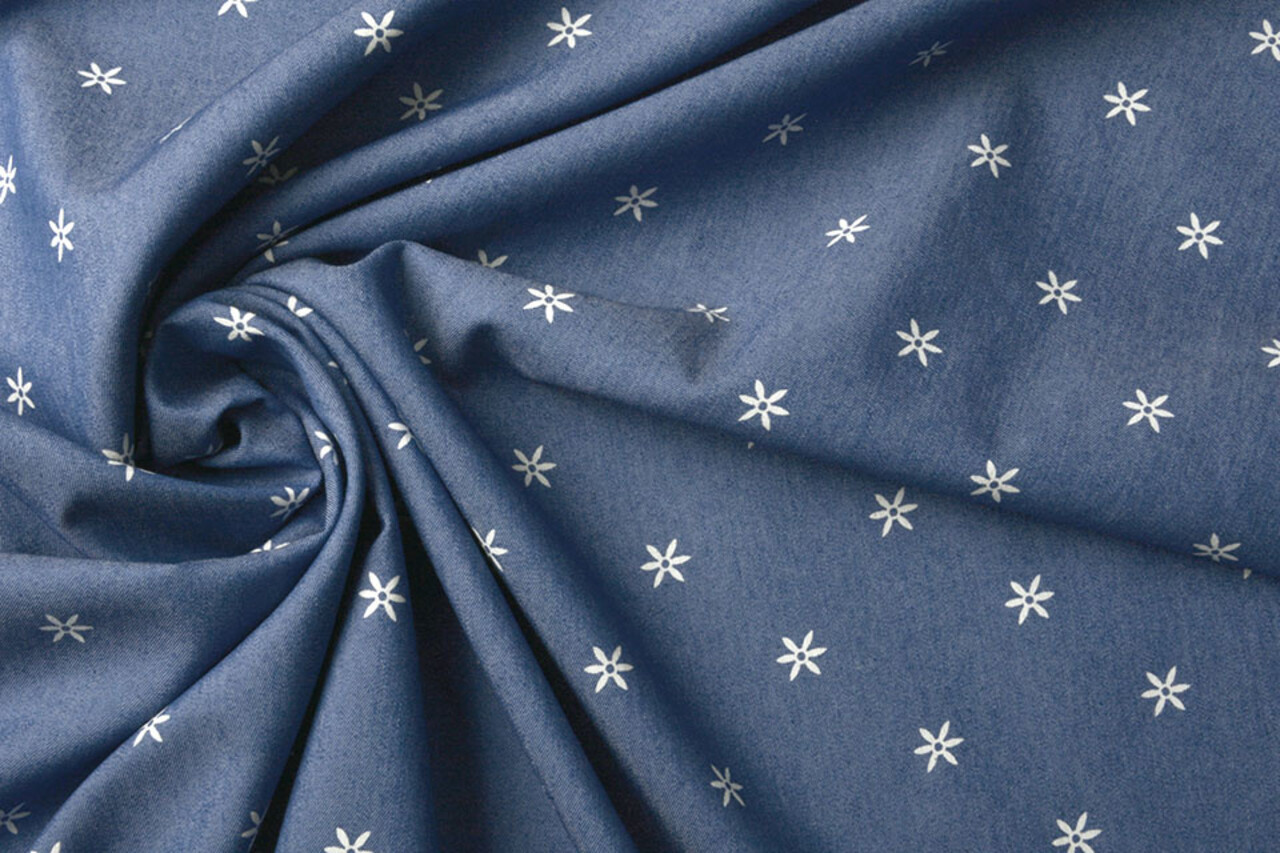 Printed Jeans Puck Medium Blue