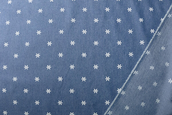 Printed Jeans Puck Medium Blue