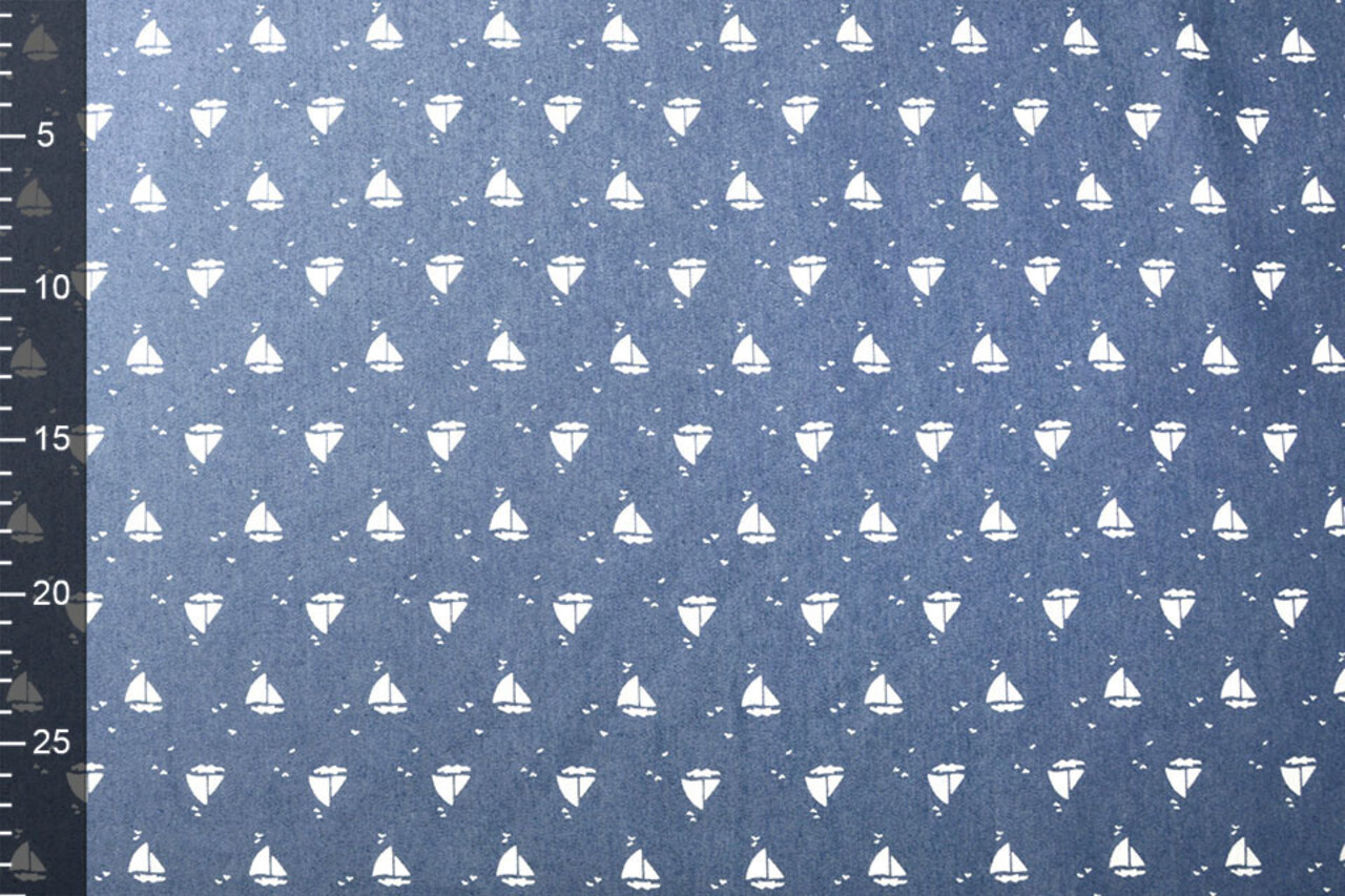 Bedrukte Jeans Marlijn Medium Blauw