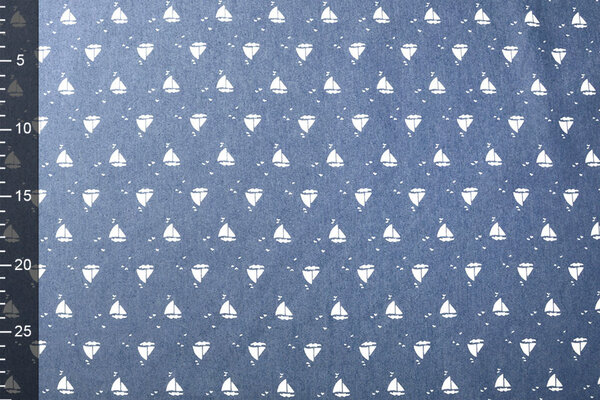 Bedrukte Jeans Marlijn Medium Blauw Bedrukte Jeans Marlijn Medium Blauw