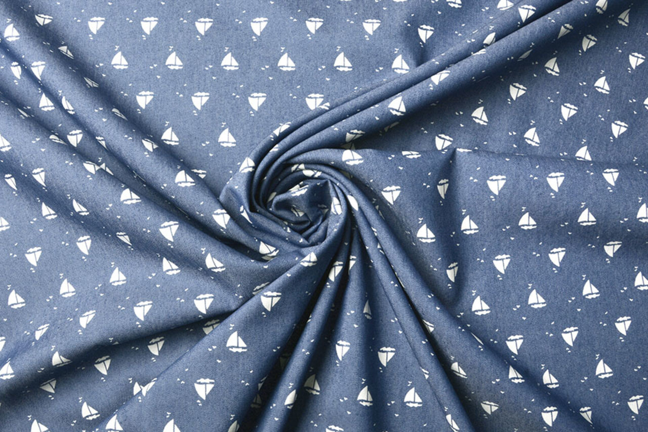 Bedrukte Jeans Marlijn Medium Blauw