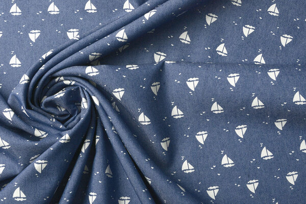Bedrukte Jeans Marlijn Medium Blauw Bedrukte Jeans Marlijn Medium Blauw