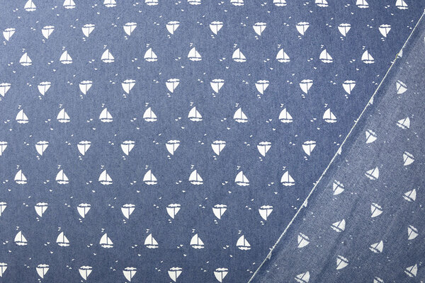 Bedrukte Jeans Marlijn Medium Blauw Bedrukte Jeans Marlijn Medium Blauw