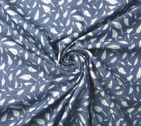 Printed Jeans Feather Medium Blue Printed Jeans Feather Medium Blue